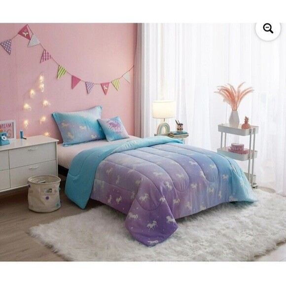 NEW WITH TAGS YOUR ZONE GLOW IN THE DARK 5 Pieces COMFORTER SET- SIZE TWIN - Picture 3 of 11